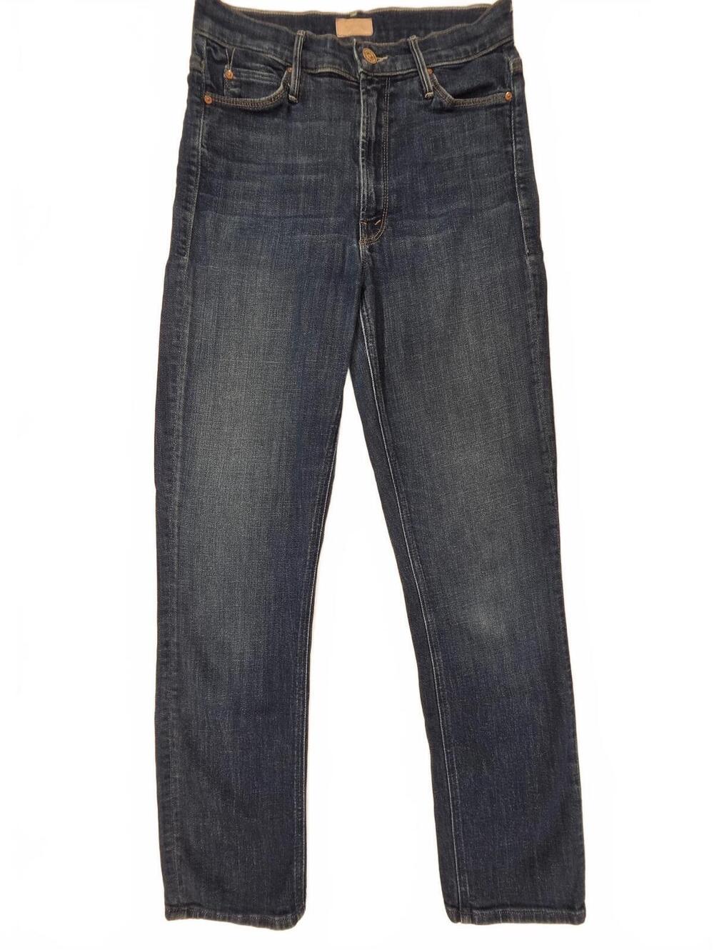 MOTHER The Dazzler Clean Sweep Jeans Made You Look Embroidered Sz 26